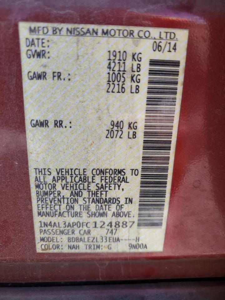 2015 NISSAN ALTIMA 2.5 photo 34