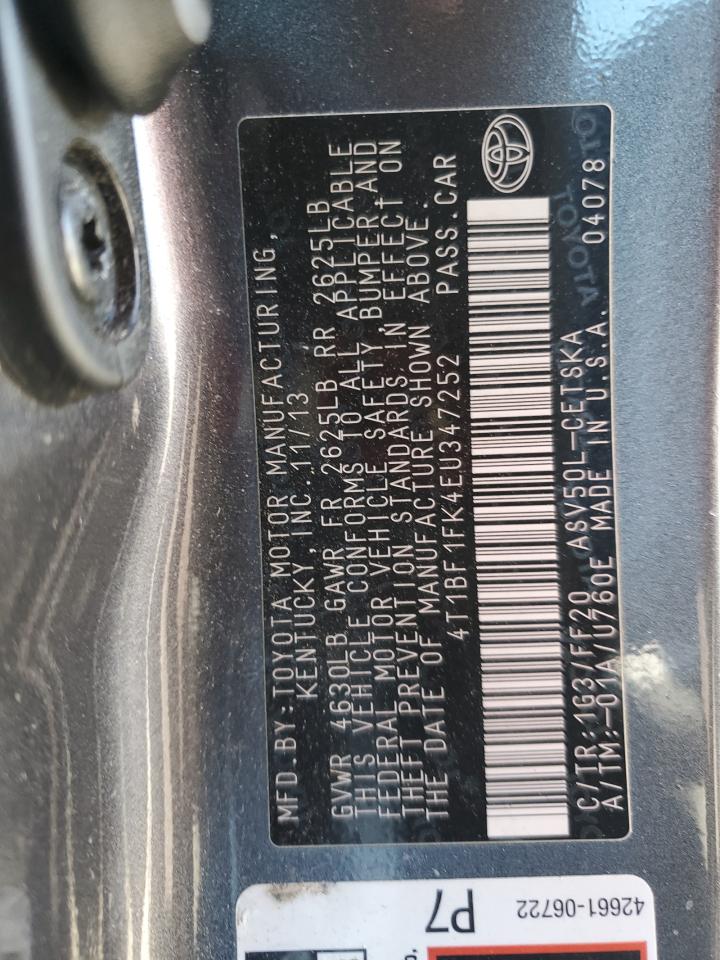 2014 TOYOTA CAMRY L photo 25