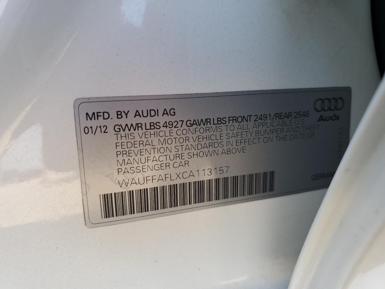 2012 AUDI A4 PREMIUM PLUS photo 25