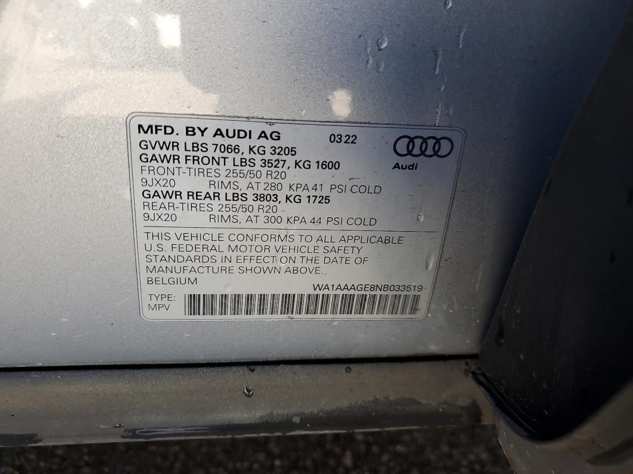 2022 AUDI E-TRON PREMIUM photo 14