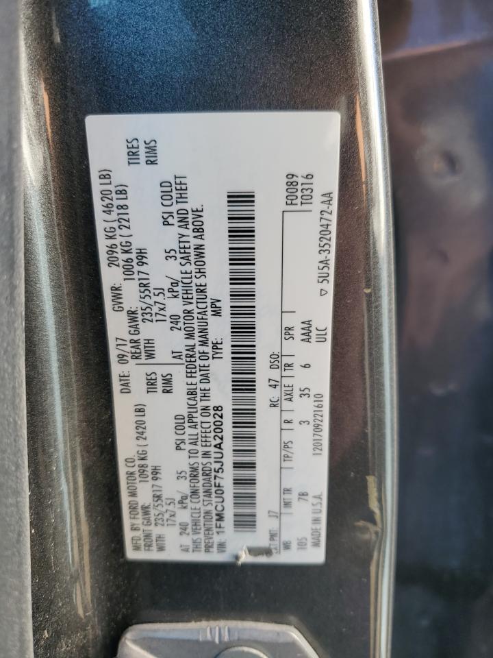 2018 FORD ESCAPE S photo 13