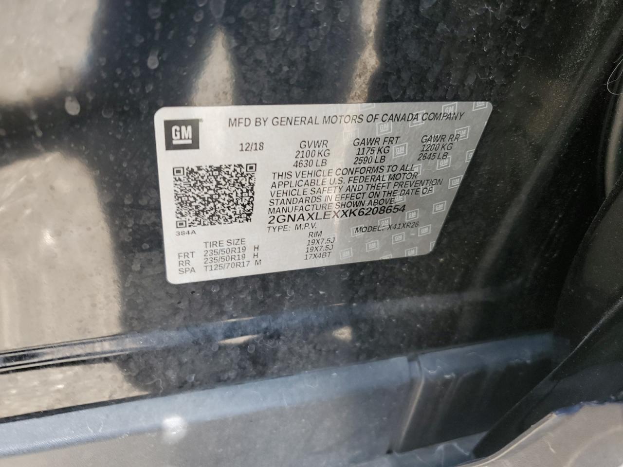 2019 CHEVROLET EQUINOX LT photo 37