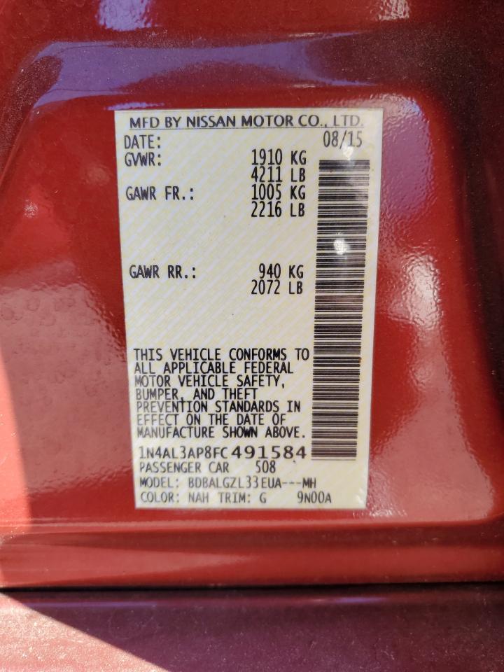 2015 NISSAN ALTIMA 2.5 S photo 37