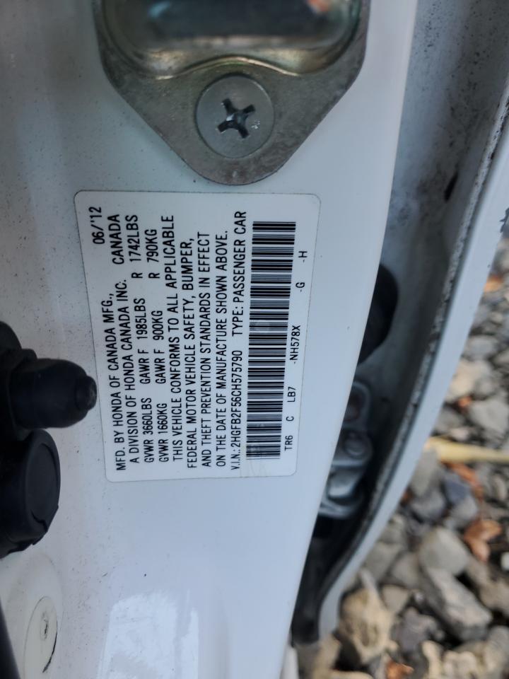 2012 HONDA CIVIC LX photo 12