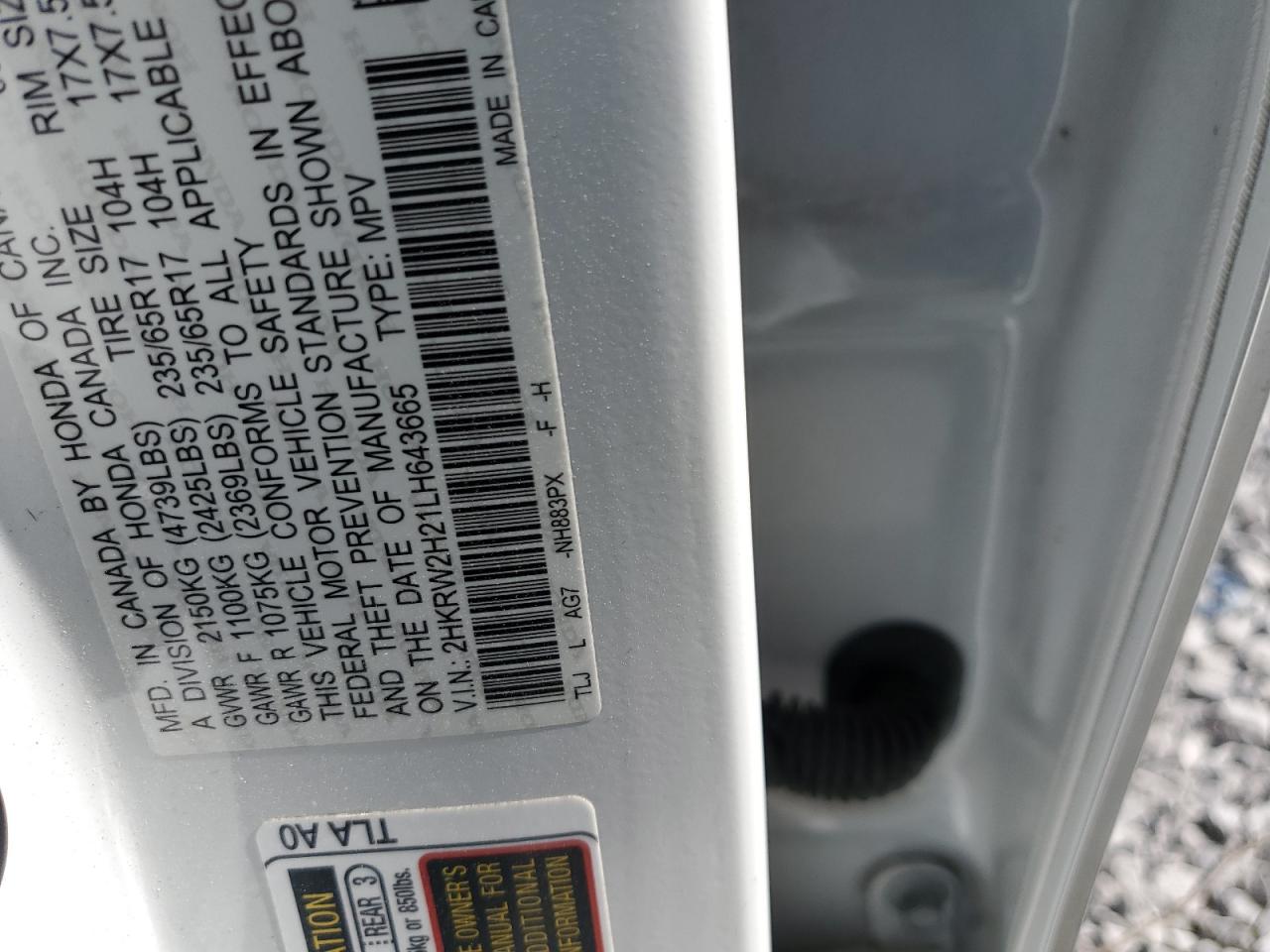 2020 HONDA CR-V LX photo 13
