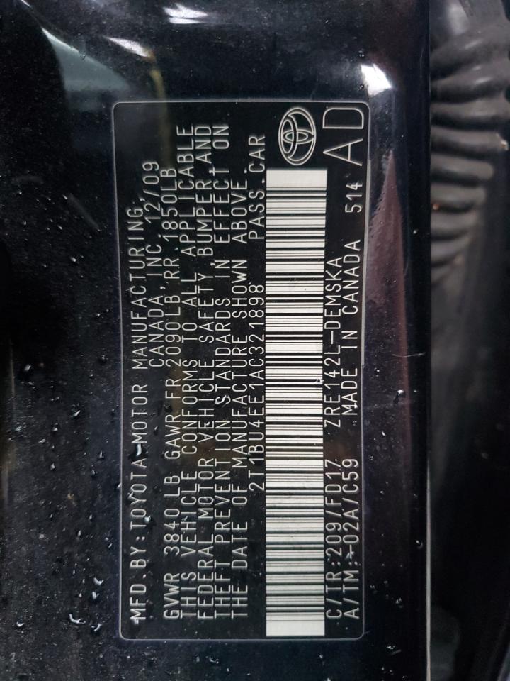 2010 TOYOTA COROLLA S photo 12