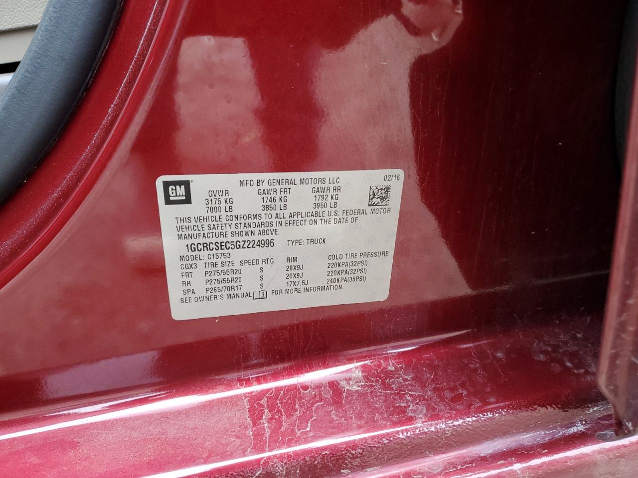 2016 CHEVROLET SILVERADO C1500 LTZ photo 12