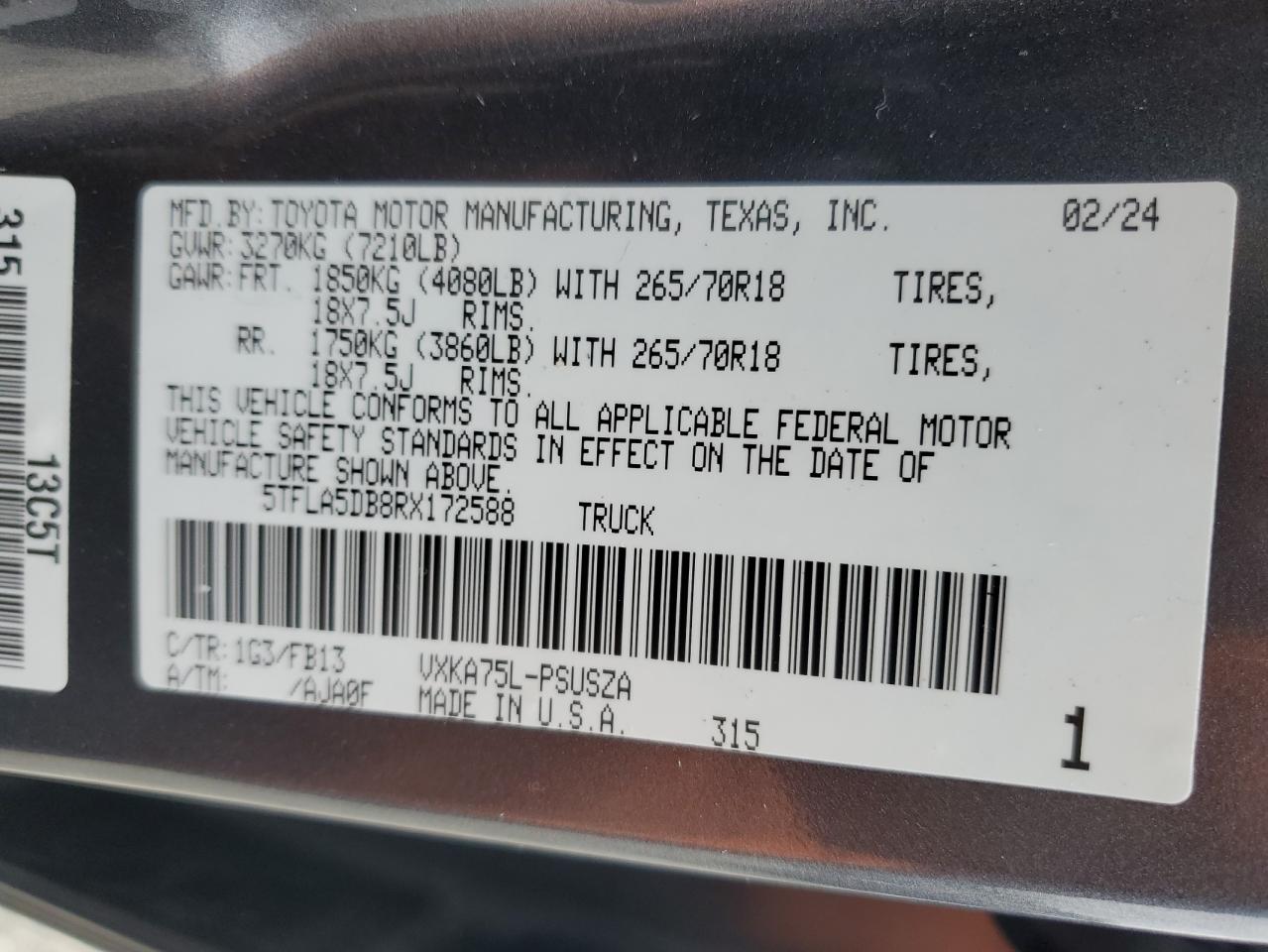2024 TOYOTA TUNDRA CREWMAX SR photo 25