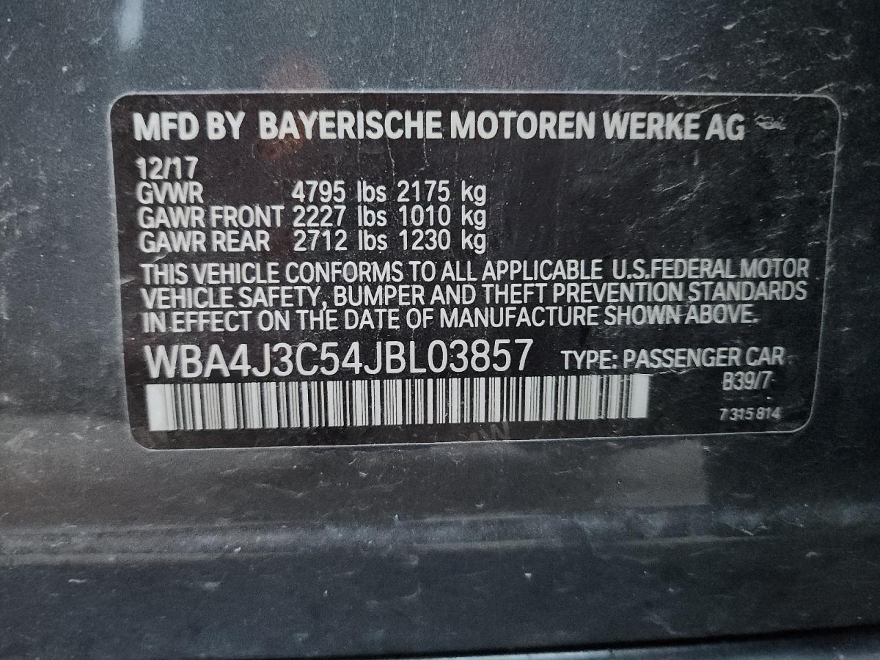 2018 BMW 430XI GRAN COUPE photo 12