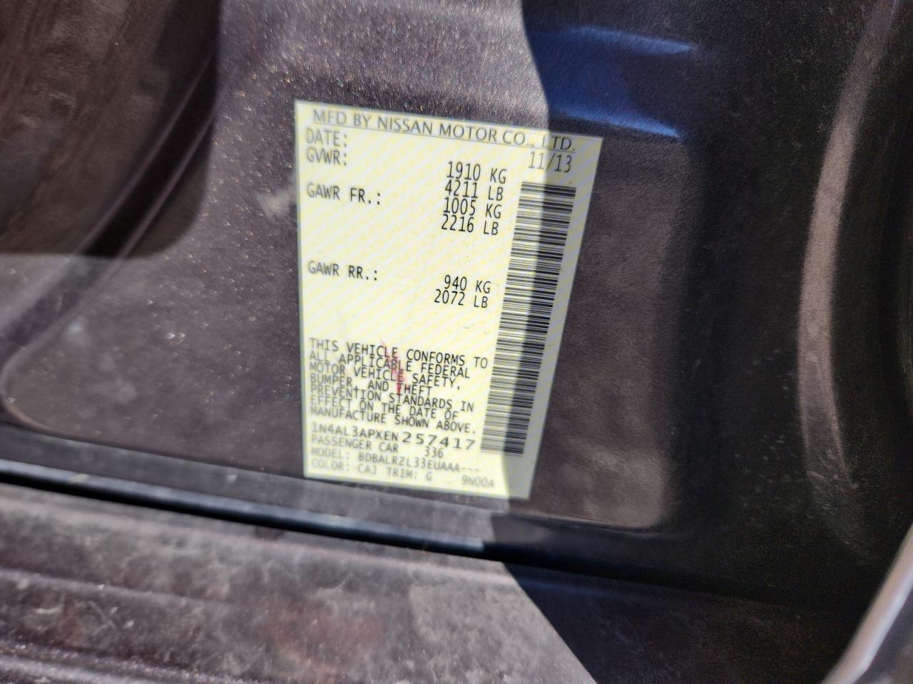 2014 NISSAN ALTIMA photo 23