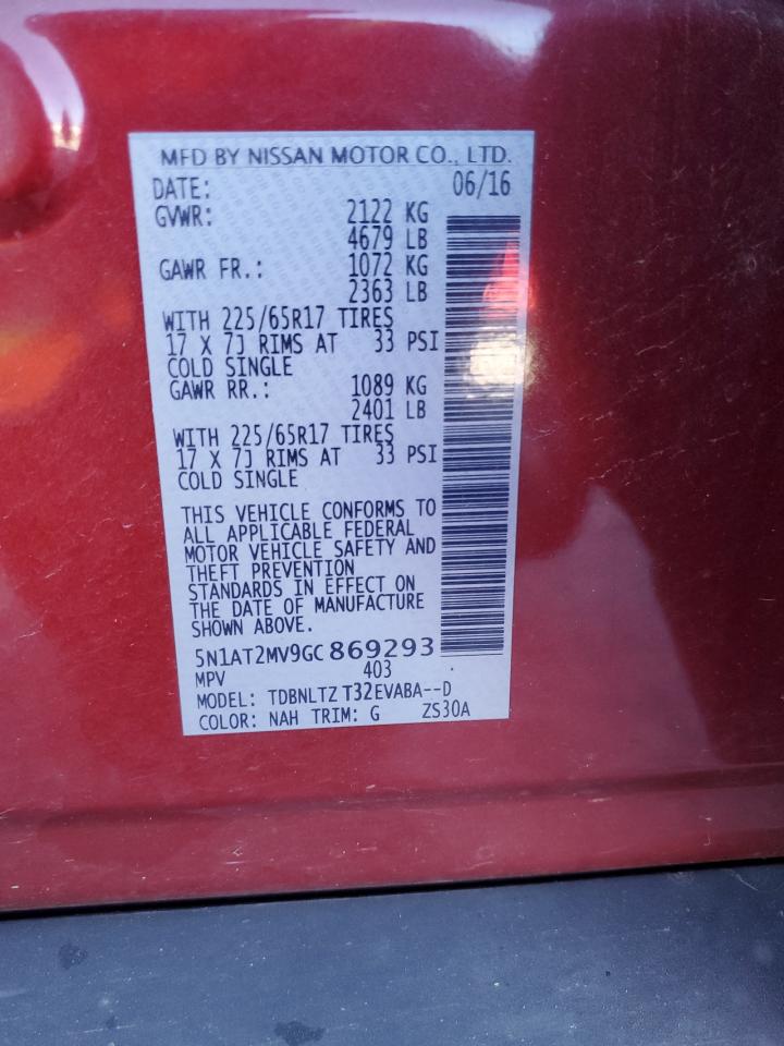 2016 NISSAN ROGUE SV photo 27