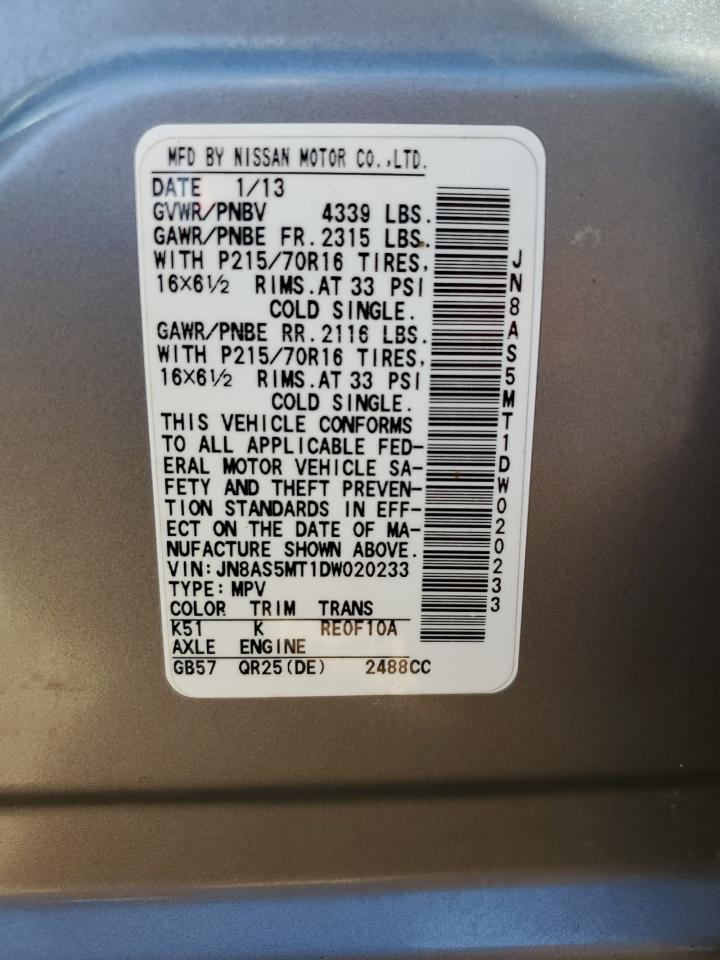 2013 NISSAN ROGUE S photo 37