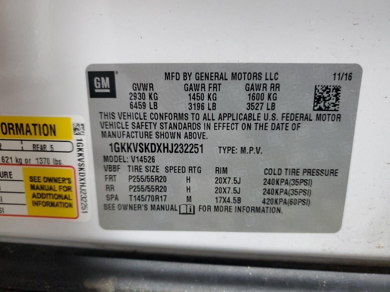 2017 GMC ACADIA LIMITED SLT-2 photo 37