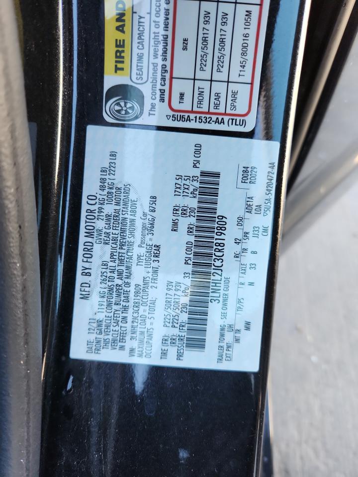 2012 LINCOLN MKZ photo 34