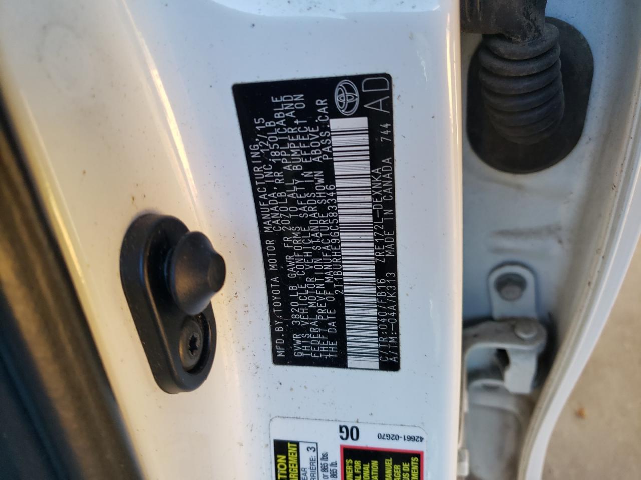 2016 TOYOTA COROLLA L photo 23