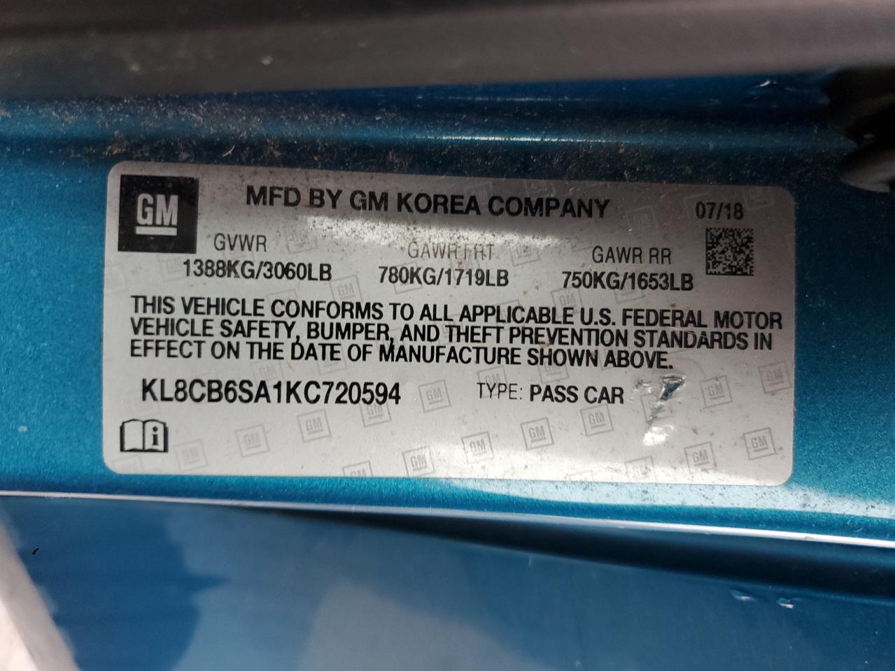 2019 CHEVROLET SPARK LS photo 12