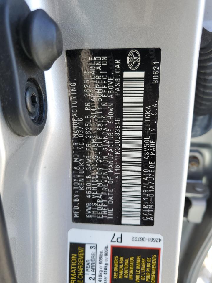 2016 TOYOTA CAMRY LE photo 22