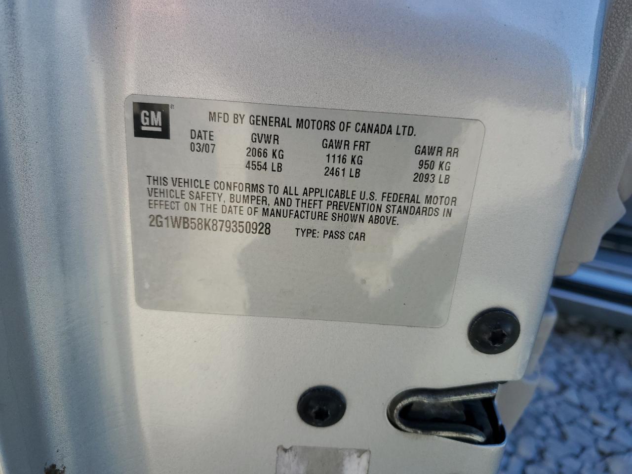 2007 CHEVROLET IMPALA LS photo 23