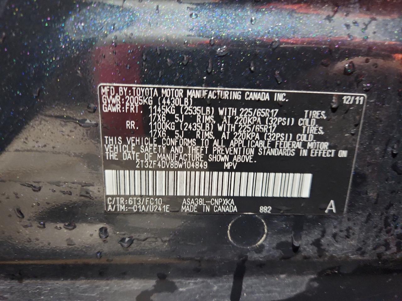 2011 TOYOTA RAV4 BASE photo 25