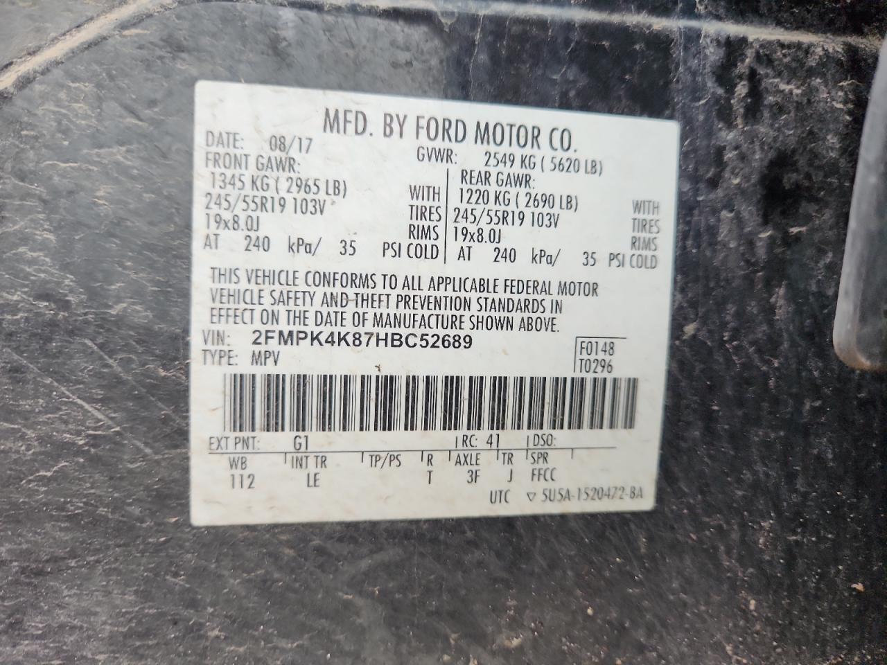 2017 FORD EDGE TITANIUM photo 25