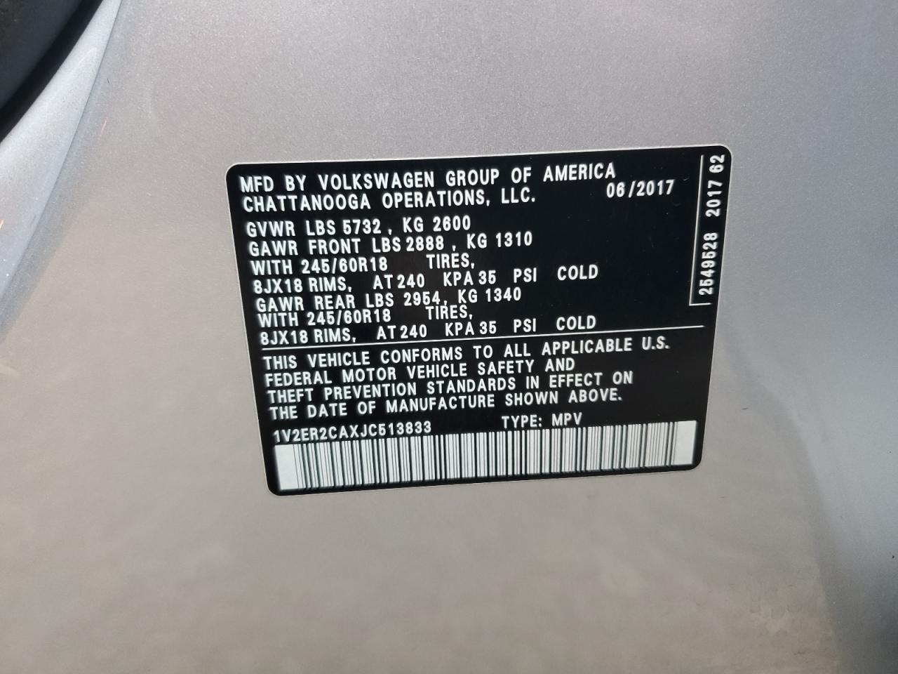 2018 VOLKSWAGEN ATLAS SEL photo 37