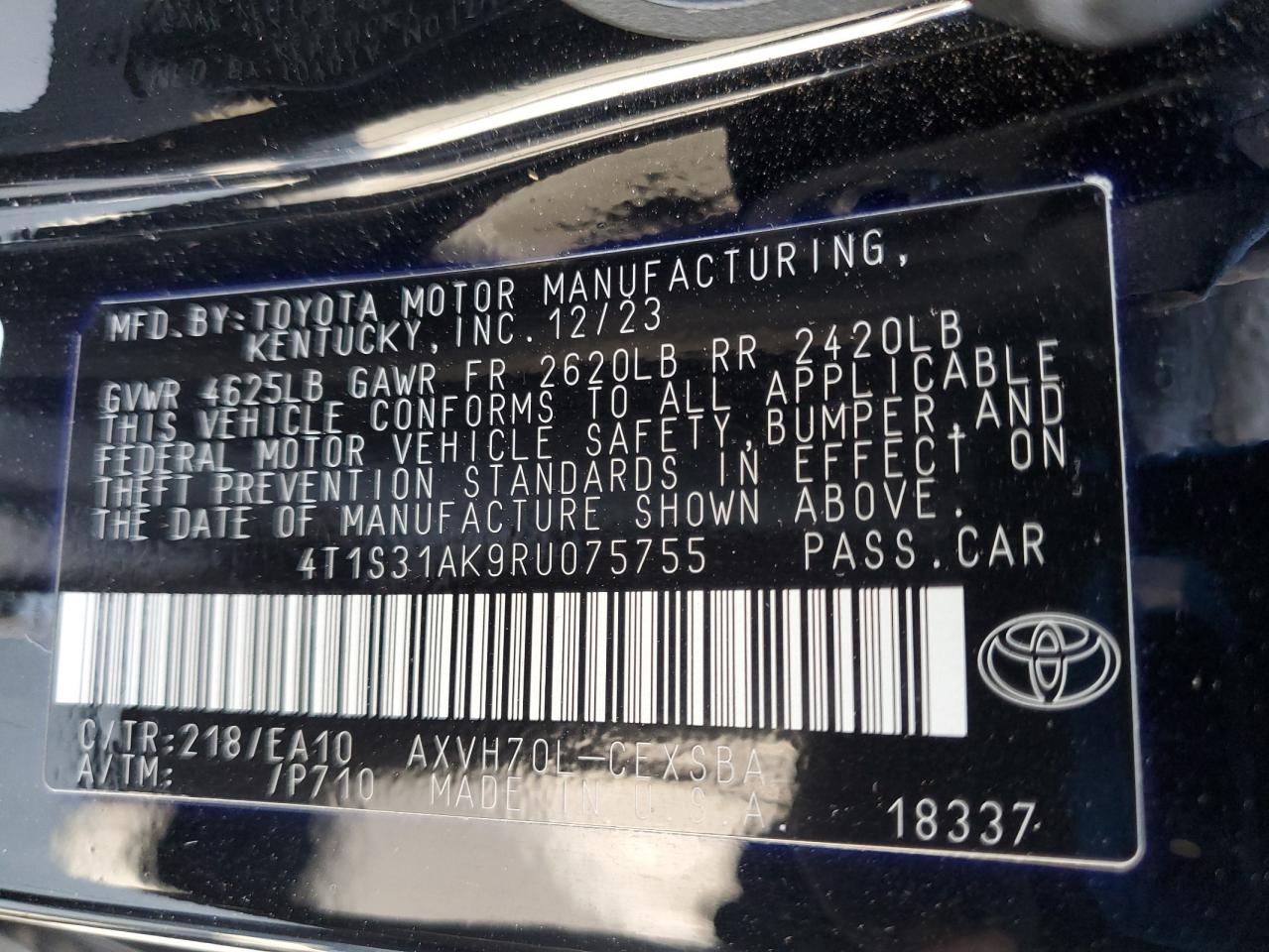 2024 TOYOTA CAMRY SE NIGHT SHADE photo 25