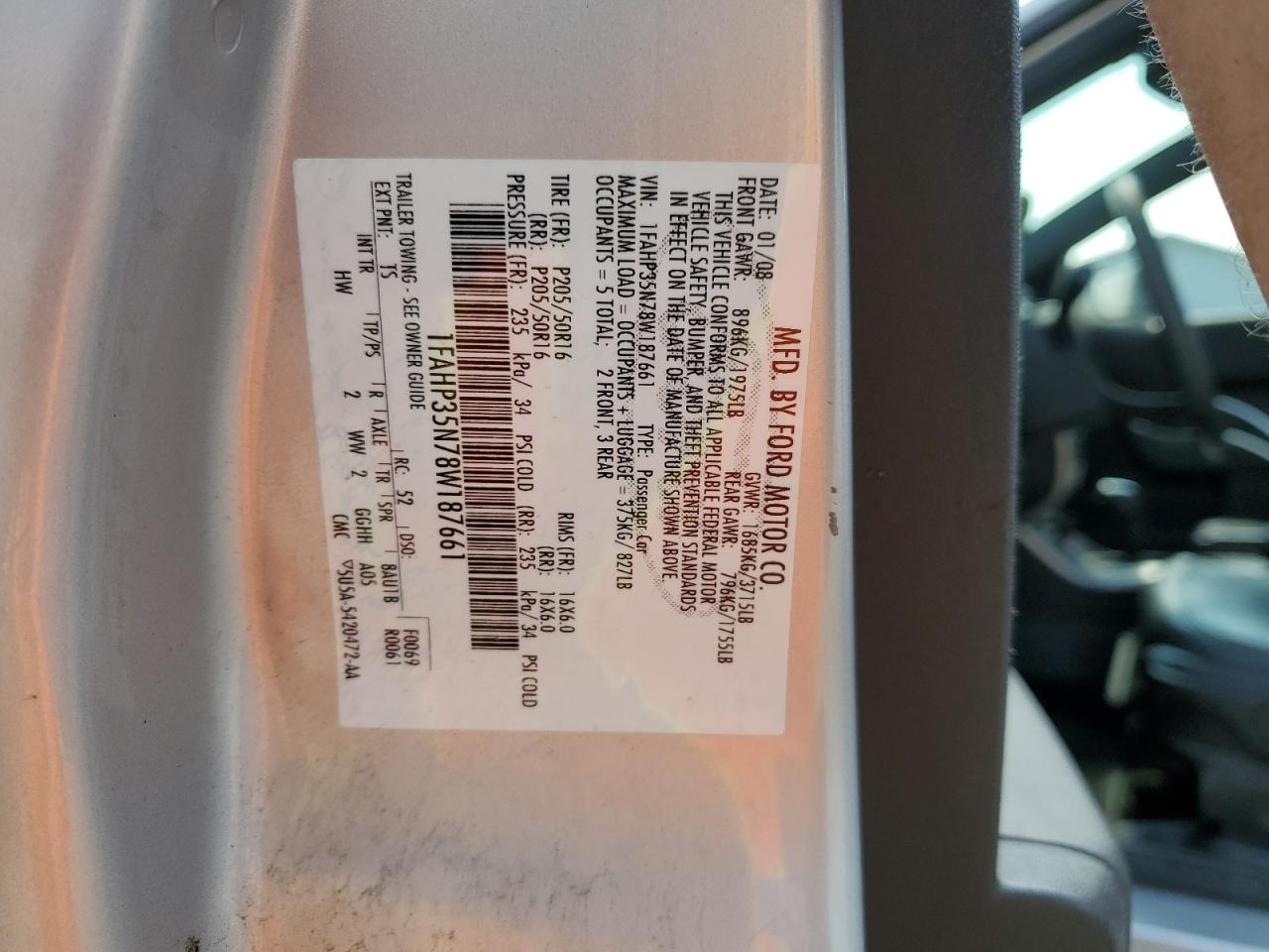 2008 FORD FOCUS SE photo 34