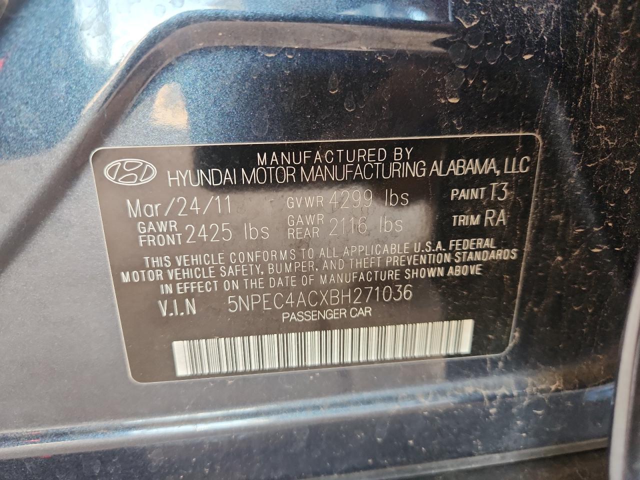 2011 HYUNDAI SONATA LIMITED photo 34