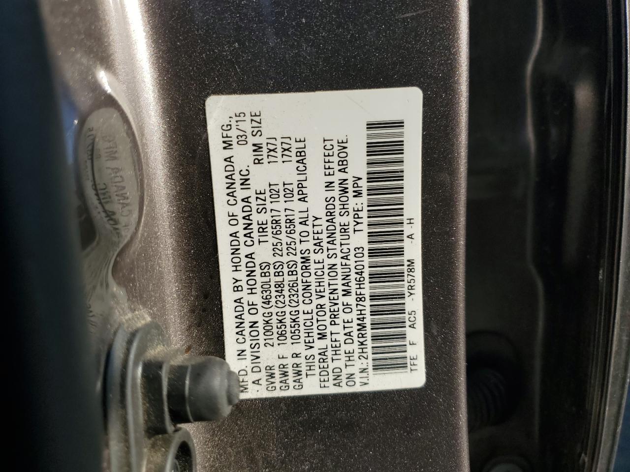 2015 HONDA CR-V photo 25