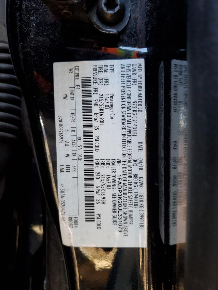 2018 FORD FOCUS SE photo 12