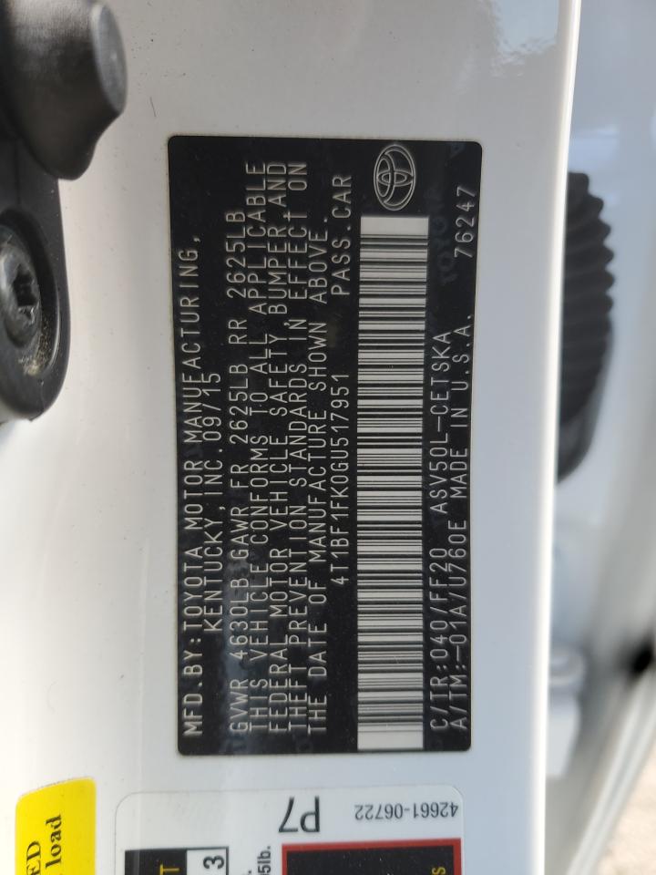 2016 TOYOTA CAMRY SE photo 12
