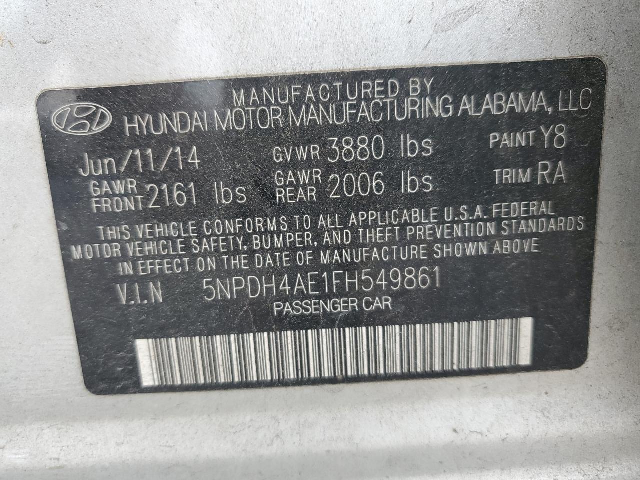 2015 HYUNDAI ELANTRA SE photo 23