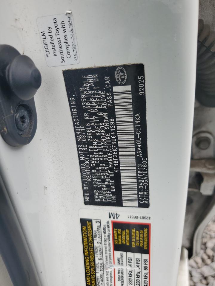 2011 TOYOTA CAMRY BASE photo 34