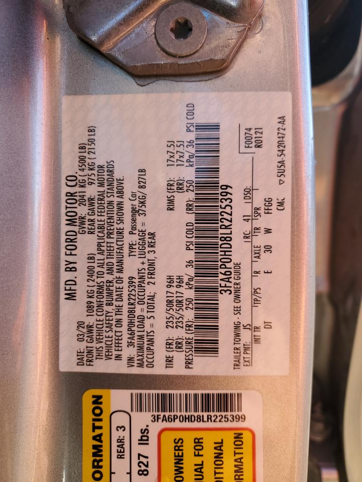 2020 FORD FUSION SE photo 23