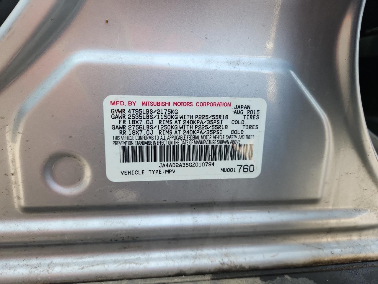 2016 MITSUBISHI OUTLANDER ES photo 23