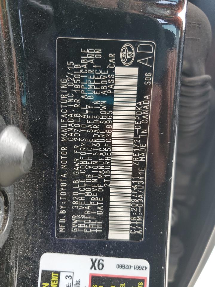 2015 TOYOTA COROLLA L photo 23