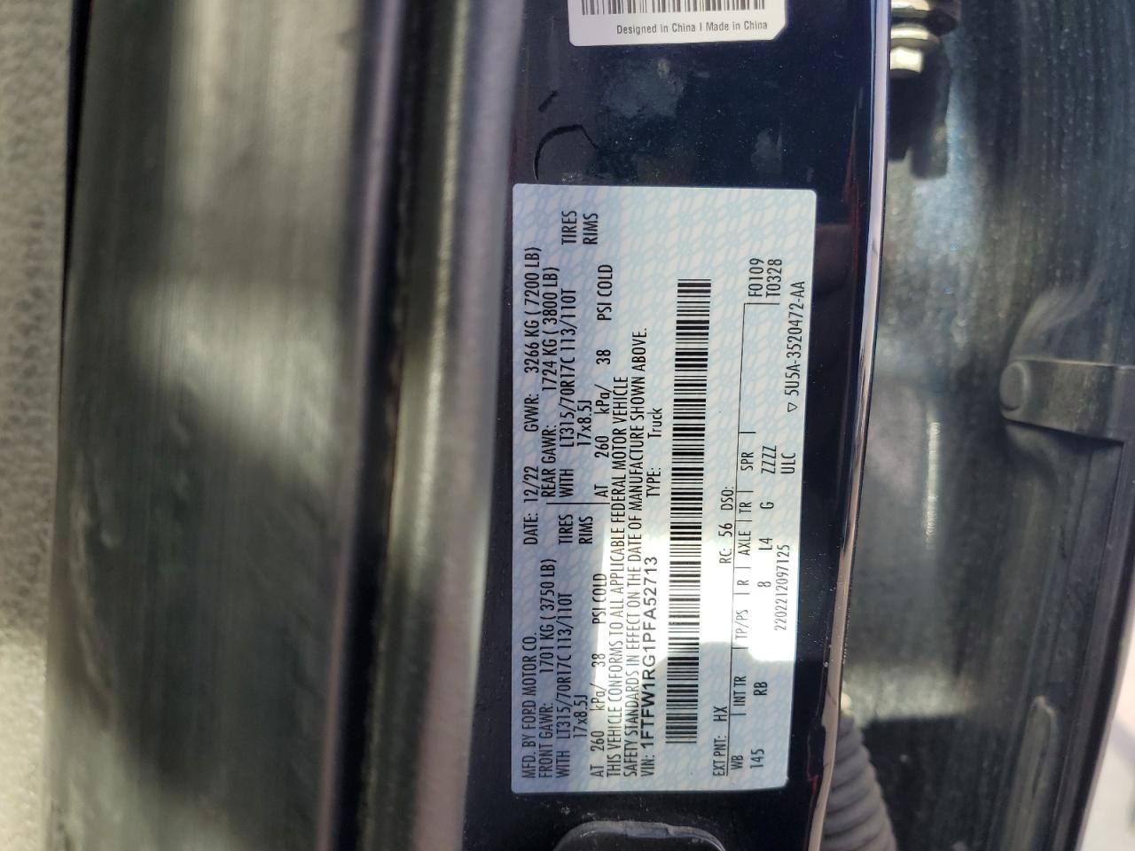 2023 FORD F150 photo 12