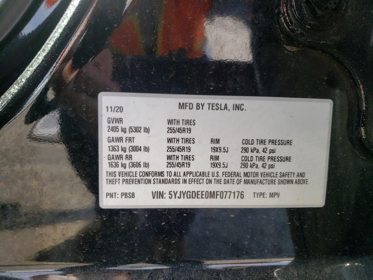 2021 TESLA MODEL Y photo 13
