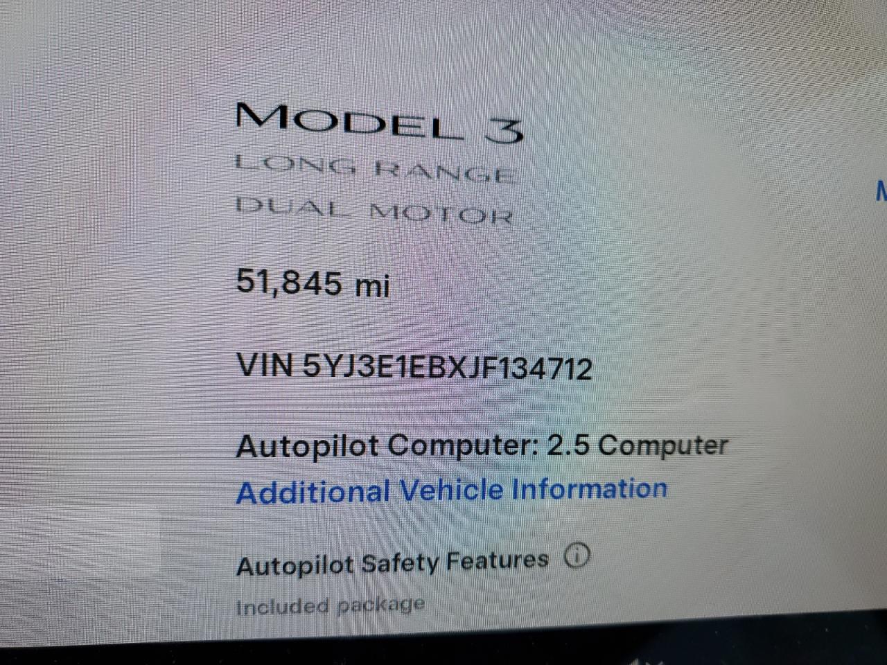 2018 TESLA MODEL 3 photo 25