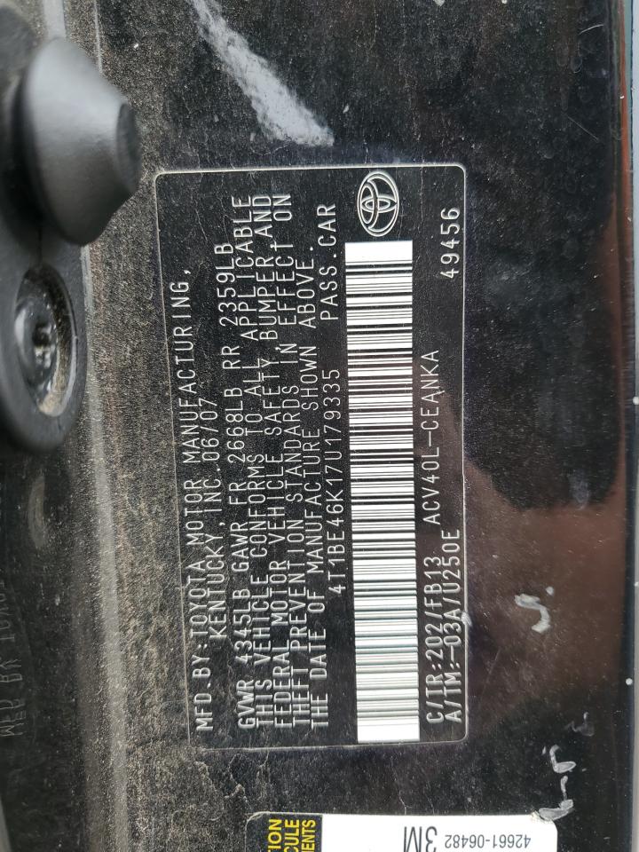 2007 TOYOTA CAMRY LE photo 34