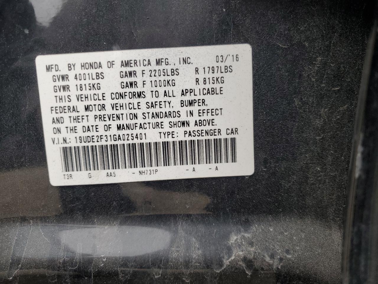 2016 ACURA ILX BASE WATCH PLUS photo 23