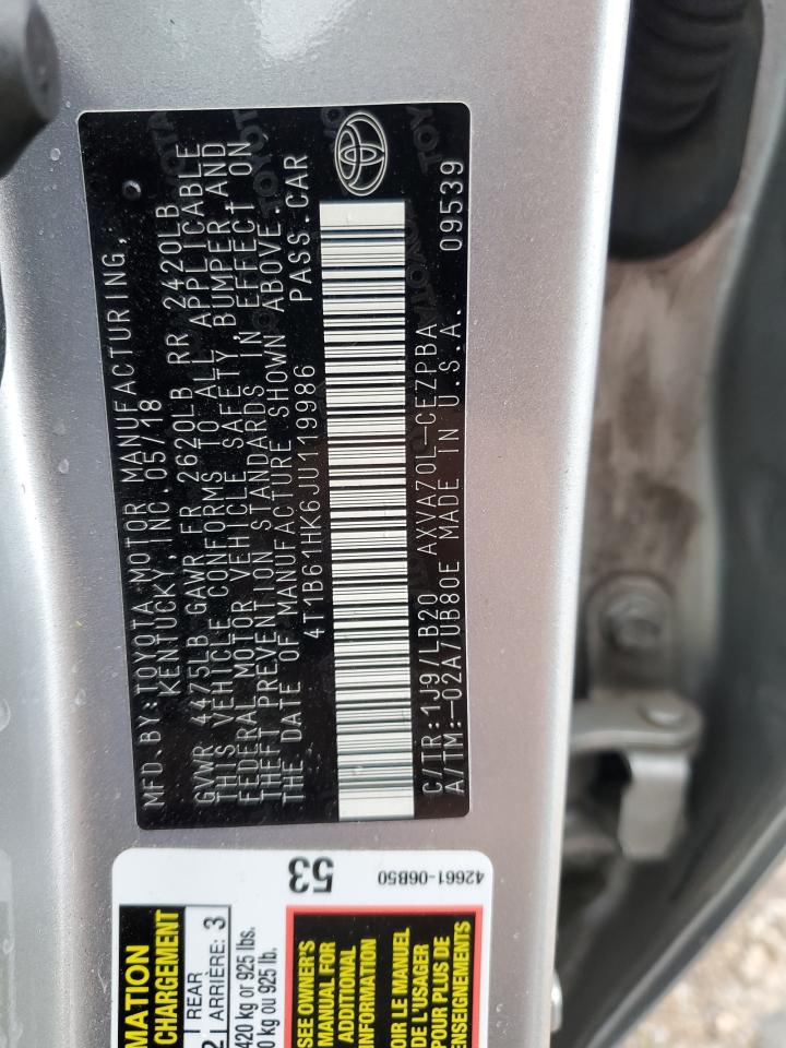 2018 TOYOTA CAMRY XSE photo 12