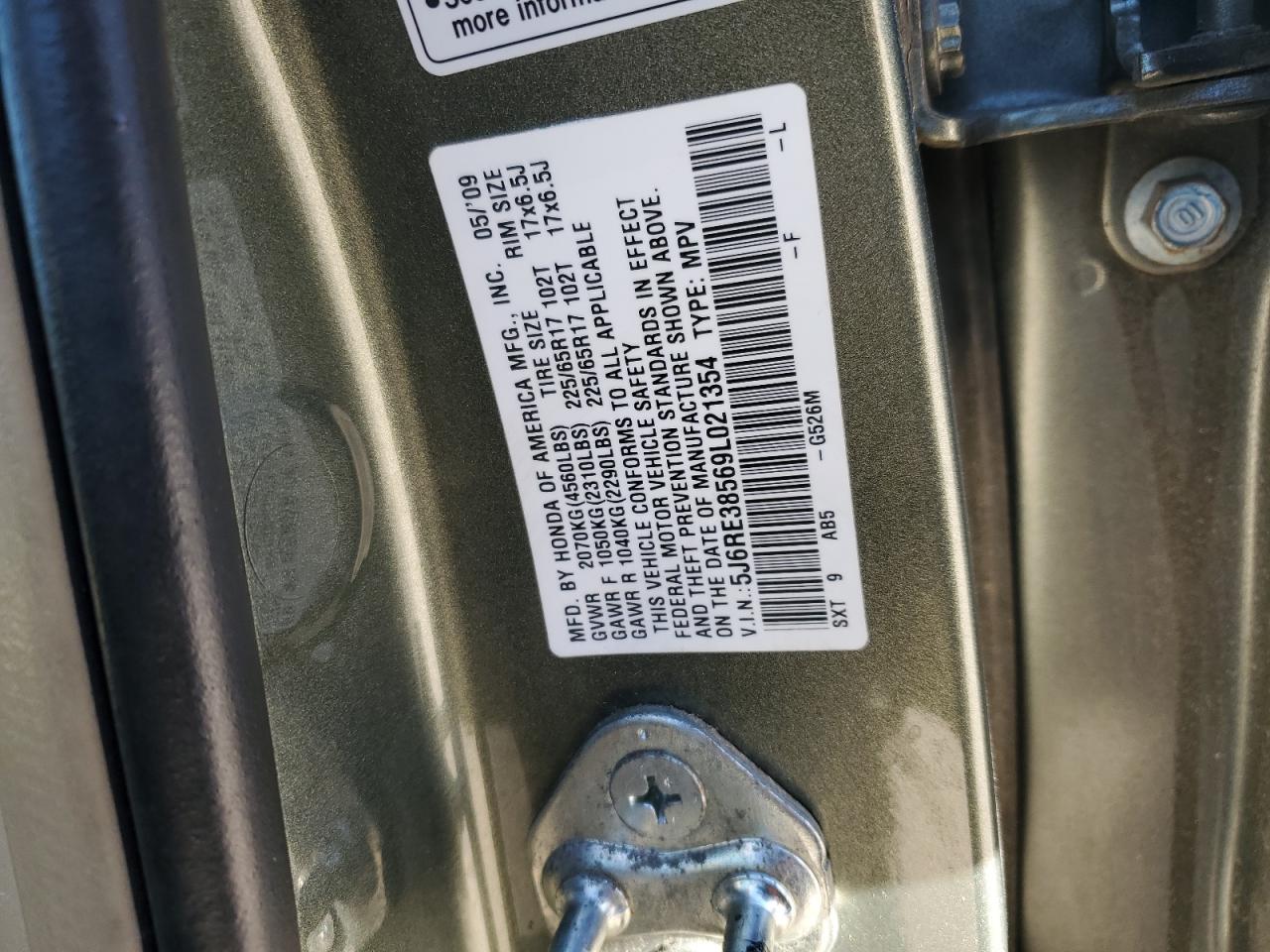 2009 HONDA CR-V EX photo 14