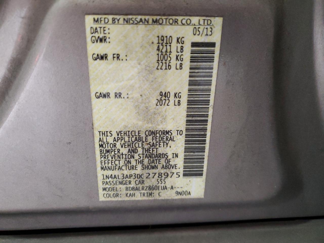 2013 NISSAN ALTIMA 2.5 photo 37