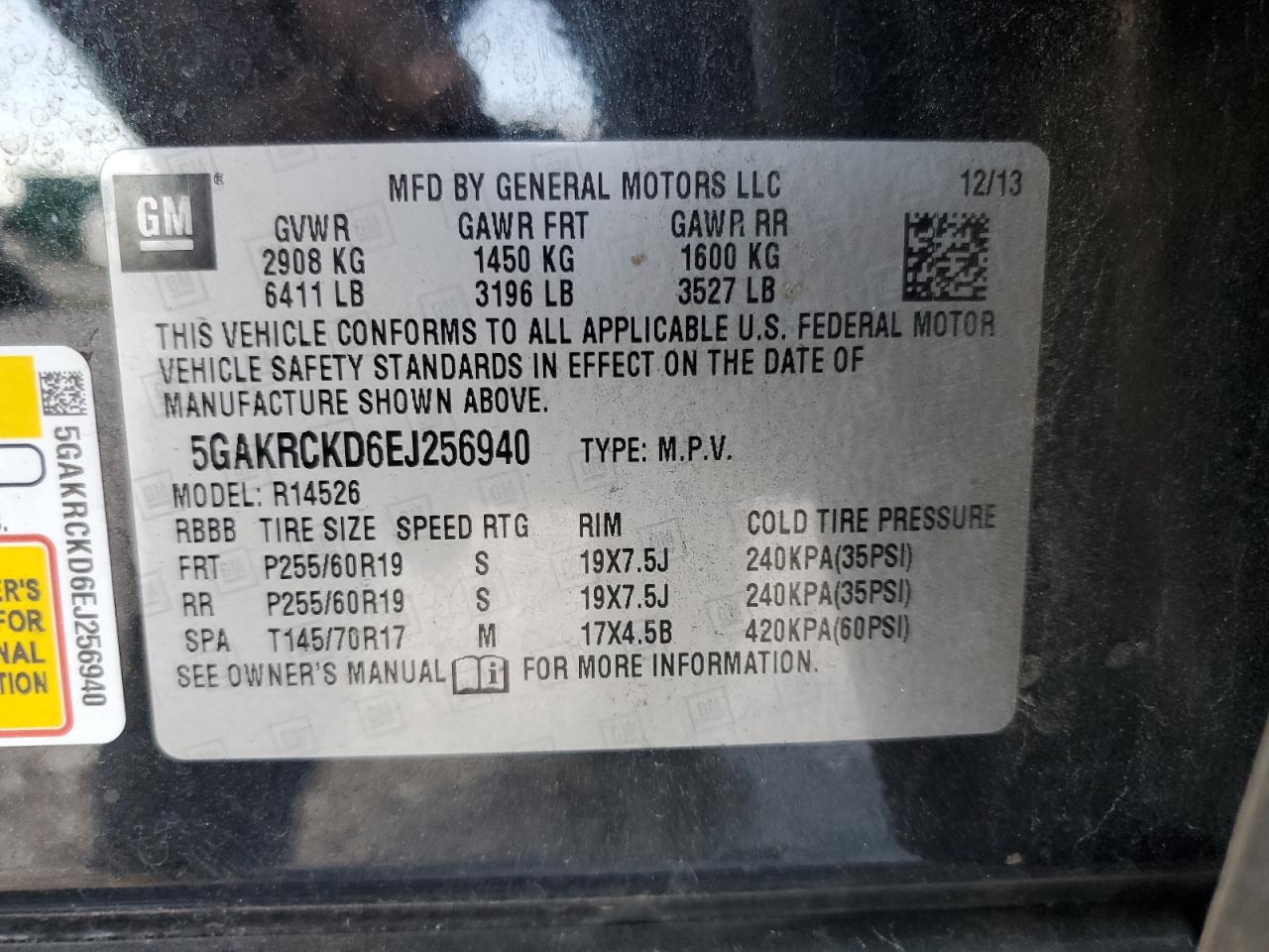 2014 BUICK ENCLAVE photo 37