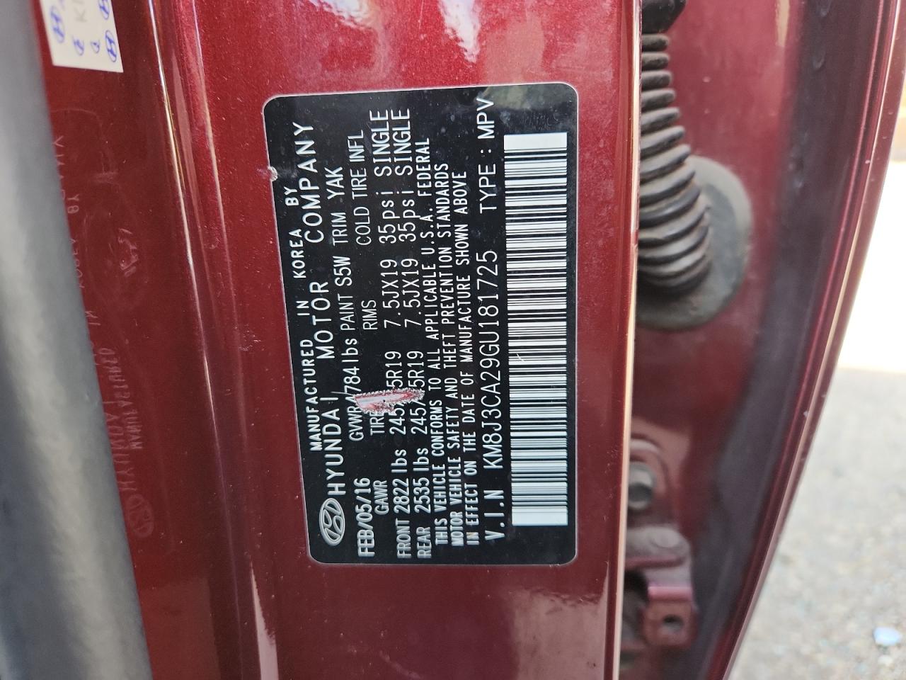 2016 HYUNDAI TUCSON LIMITED photo 37