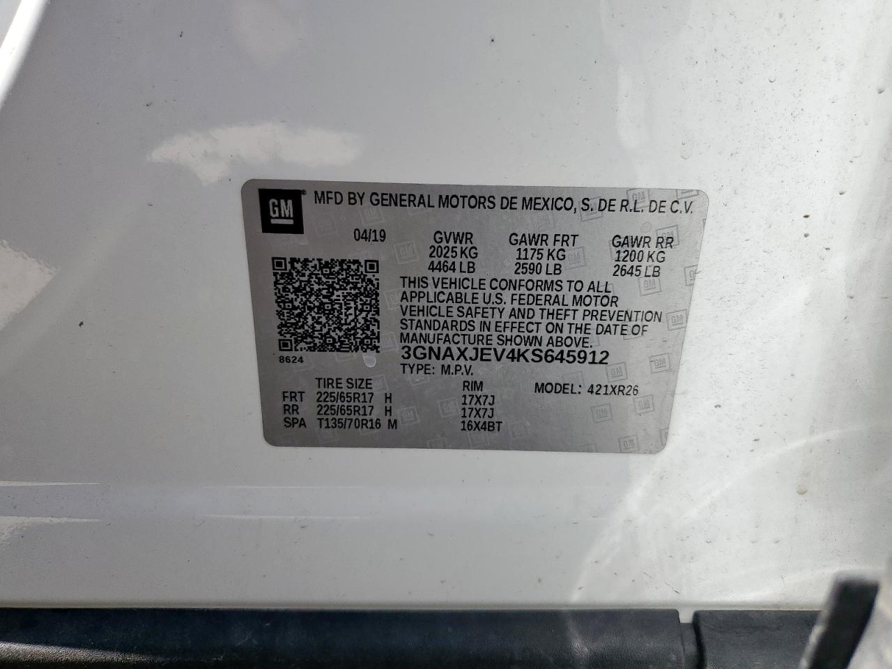 2019 CHEVROLET EQUINOX LT photo 40
