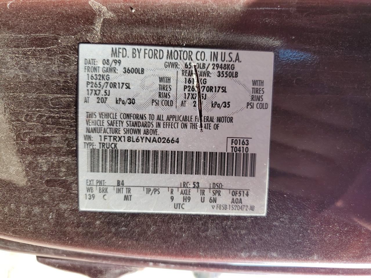 2000 FORD F150 photo 12