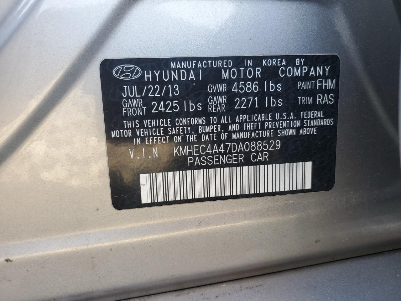2013 HYUNDAI SONATA HYBRID photo 37