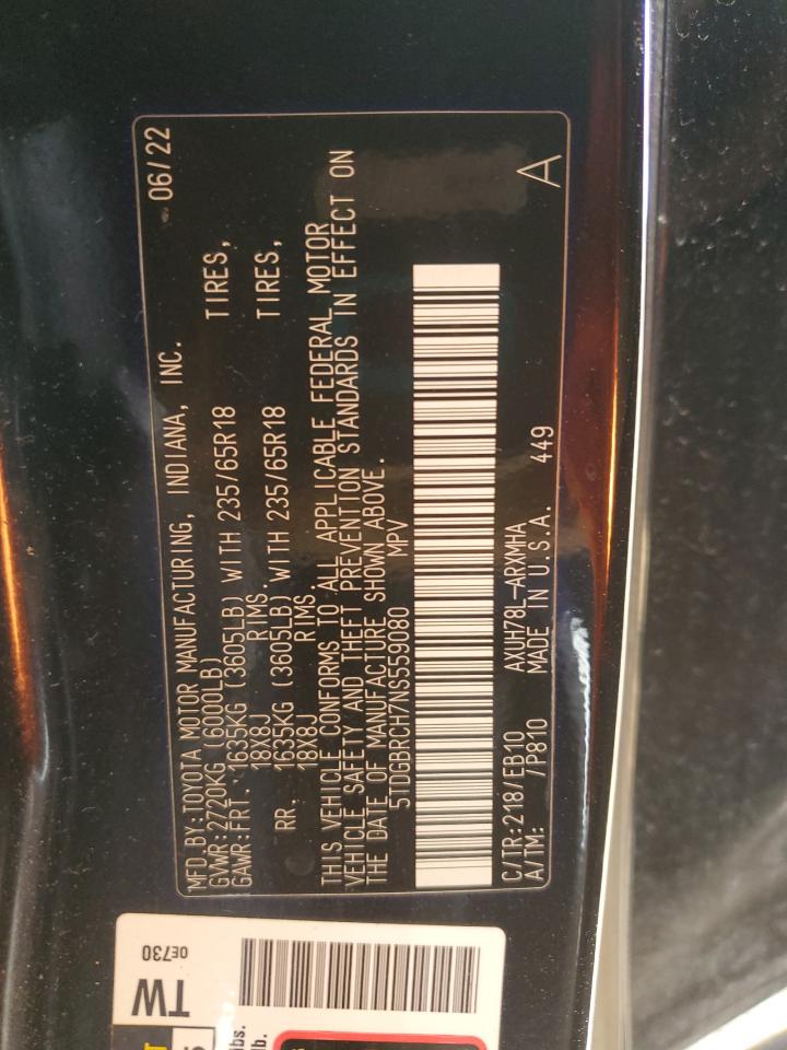 2022 TOYOTA HIGHLANDER HYBRID XLE photo 14